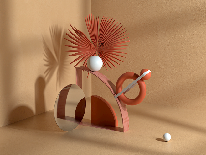 当孟菲斯遇见C4D 小景写实合成在室内设计与舞台布景中的创意革命